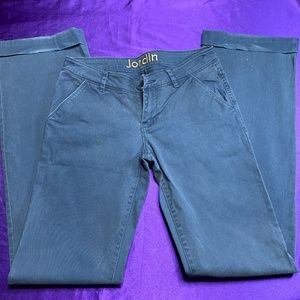 📌Jordin Blue Cotton  Pants with Turn Up